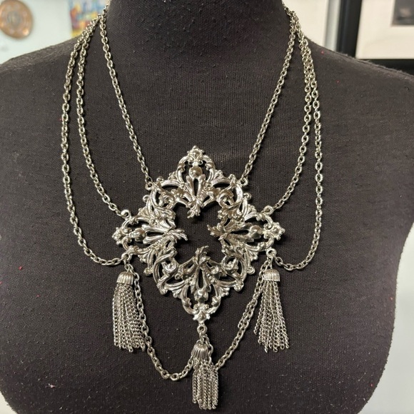 ❤️Show Stopper Dazzling Felt Cocktail Dress w/Necklace - Picture 7 of 8